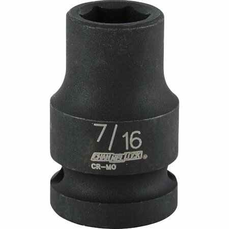 CHANNELLOCK 1/2 In. Drive 7/16 In. 6-Point Shallow Standard Impact Socket 313149
